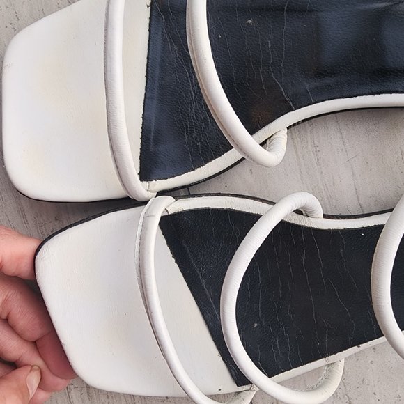 dorateymour white strappy flat sandals size 36 - Picture 7 of 9